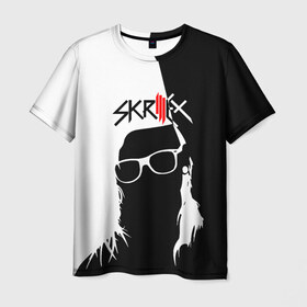 Мужская футболка 3D с принтом Skrillex в Курске, 100% полиэфир | прямой крой, круглый вырез горловины, длина до линии бедер | john | moore | skrilex | skrillex | sonny | twipz | бростеп | джон | диджей | композитор | музыкант | мур | продюсер | скрайлекс | скрайллекс | скрилекс | скриллекс | сонни | хаус | электро