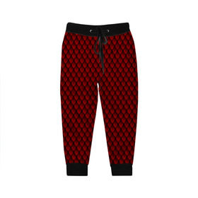 Детские брюки 3D с принтом Красный дракон в Курске, 100% полиэстер | манжеты по низу, эластичный пояс регулируется шнурком, по бокам два кармана без застежек, внутренняя часть кармана из мелкой сетки | смапавпав