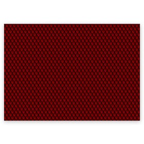 Поздравительная открытка с принтом Красный дракон в Курске, 100% бумага | плотность бумаги 280 г/м2, матовая, на обратной стороне линовка и место для марки
 | смапавпав
