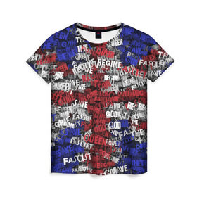 Женская футболка 3D с принтом God Save the Queen! в Курске, 100% полиэфир ( синтетическое хлопкоподобное полотно) | прямой крой, круглый вырез горловины, длина до линии бедер | punk | punk rock | rock | rock n roll | англия | великобритания | панк | панк рок | рок | рок н ролл | флаг