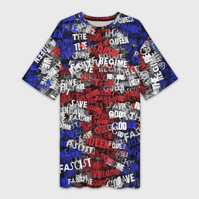 Платье-футболка 3D с принтом God Save the Queen в Курске,  |  | punk | punk rock | rock | rock n roll | англия | великобритания | панк | панк рок | рок | рок н ролл | флаг