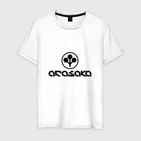 Мужская футболка хлопок с принтом ARASAKA   CYBERPUNK 2077 в Курске, 100% хлопок | прямой крой, круглый вырез горловины, длина до линии бедер, слегка спущенное плечо. | 
