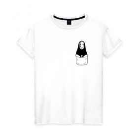 Женская футболка хлопок с принтом Унесённые призраками в Курске, 100% хлопок | прямой крой, круглый вырез горловины, длина до линии бедер, слегка спущенное плечо | spirited away | миядзаки | хаяо