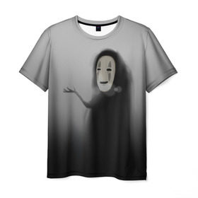 Мужская футболка 3D с принтом Унесенные призраками в Курске, 100% полиэфир | прямой крой, круглый вырез горловины, длина до линии бедер | spirited away | миядзаки | хаяо