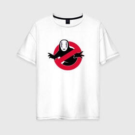 Женская футболка хлопок Oversize с принтом Унесённые призраками в Курске, 100% хлопок | свободный крой, круглый ворот, спущенный рукав, длина до линии бедер
 | spirited away | миядзаки | хаяо