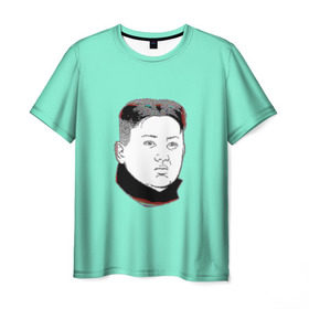 Мужская футболка 3D с принтом Ким чен ын в Курске, 100% полиэфир | прямой крой, круглый вырез горловины, длина до линии бедер | Тематика изображения на принте: 