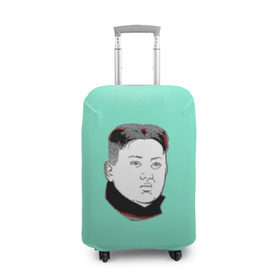 Чехол для чемодана 3D с принтом Ким чен ын в Курске, 86% полиэфир, 14% спандекс | двустороннее нанесение принта, прорези для ручек и колес | 