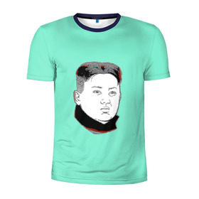 Мужская футболка 3D спортивная с принтом Ким чен ын в Курске, 100% полиэстер с улучшенными характеристиками | приталенный силуэт, круглая горловина, широкие плечи, сужается к линии бедра | 