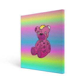 Холст квадратный с принтом Мишка Lil Peep в Курске, 100% ПВХ |  | Тематика изображения на принте: gbc | hip hop | lil peep | love | pink | rap | лил пип | лилпип | медведь | медвежонок | мишка | реп | розовый | рэп | тату | трэп | хип хоп | эмо