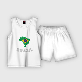 Детская пижама с шортами хлопок с принтом Бразилия в Курске,  |  | brasil | brazil | football | goal | neymar | sport | team | бразилия | гол | игрок | марсело | мяч | неймар | спорт | тренер | футбол | чемпион | чемпионат