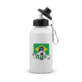 Бутылка спортивная с принтом Футбол - Бразилия в Курске, металл | емкость — 500 мл, в комплекте две пластиковые крышки и карабин для крепления | Тематика изображения на принте: brasil | brazil | football | goal | neymar | sport | team | бразилия | гол | игрок | марсело | мяч | неймар | спорт | тренер | футбол | чемпион | чемпионат