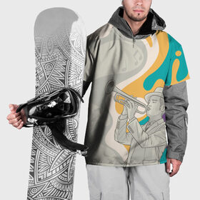 Накидка на куртку 3D с принтом love saxophone в Курске, 100% полиэстер |  | саксофон | саксофонист