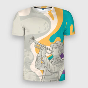 Мужская футболка 3D спортивная с принтом love saxophone в Курске, 100% полиэстер с улучшенными характеристиками | приталенный силуэт, круглая горловина, широкие плечи, сужается к линии бедра | саксофон | саксофонист
