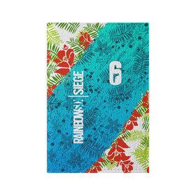 Обложка для паспорта матовая кожа с принтом R6S SUNSPLASH PREMIUM PACK в Курске, натуральная матовая кожа | размер 19,3 х 13,7 см; прозрачные пластиковые крепления | caveira | dokkaebi | ela | mute | outbreak | r6s | rainbow | rainbow six siege | sunsplash premium pack | tom clancys | радуга 6 осада | том клэнси