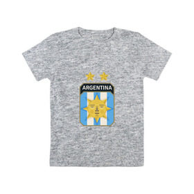 Детская футболка хлопок с принтом Аргентина в Курске, 100% хлопок | круглый вырез горловины, полуприлегающий силуэт, длина до линии бедер | 