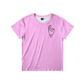 Детская футболка 3D с принтом Zero Death Pink в Курске, 100% гипоаллергенный полиэфир | прямой крой, круглый вырез горловины, длина до линии бедер, чуть спущенное плечо, ткань немного тянется | 
