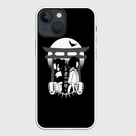 Чехол для iPhone 13 mini с принтом Хаку и Тихиро, спина к спине в Курске,  |  | Тематика изображения на принте: spirited away | миядзаки | хаяо