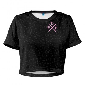 Женская футболка Cropp-top с принтом PewDiePie в Курске, 100% полиэстер | круглая горловина, длина футболки до линии талии, рукава с отворотами | Тематика изображения на принте: 