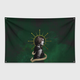 Флаг-баннер с принтом Clarissa Frey в Курске, 100% полиэстер | размер 67 х 109 см, плотность ткани — 95 г/м2; по краям флага есть четыре люверса для крепления | freeform | shadowhunters | доминик шервуд | клэри фрэй | кэтрин макнамара | фэнтази