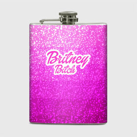 Фляга с принтом Britney Bitch _pink в Курске, металлический корпус | емкость 0,22 л, размер 125 х 94 мм. Виниловая наклейка запечатывается полностью | baby one more time | britney spears | oops | бритни спирс