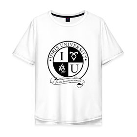 Мужская футболка хлопок Oversize с принтом Idris University в Курске, 100% хлопок | свободный крой, круглый ворот, “спинка” длиннее передней части | freeform | shadowhunters | доминик шервуд | клэри фрэй | кэтрин макнамара | фэнтази