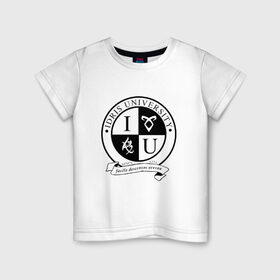 Детская футболка хлопок с принтом Idris University в Курске, 100% хлопок | круглый вырез горловины, полуприлегающий силуэт, длина до линии бедер | freeform | shadowhunters | доминик шервуд | клэри фрэй | кэтрин макнамара | фэнтази