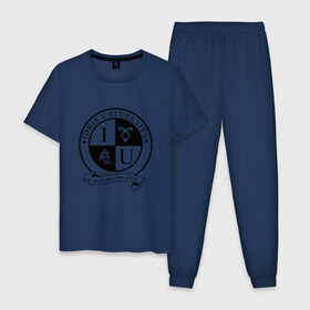 Мужская пижама хлопок с принтом Idris University в Курске, 100% хлопок | брюки и футболка прямого кроя, без карманов, на брюках мягкая резинка на поясе и по низу штанин
 | freeform | shadowhunters | доминик шервуд | клэри фрэй | кэтрин макнамара | фэнтази