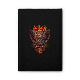 Обложка для автодокументов с принтом Slayer в Курске, натуральная кожа |  размер 19,9*13 см; внутри 4 больших “конверта” для документов и один маленький отдел — туда идеально встанут права | slayer | гэри холт | керри кинг | пентаграмма | пол бостаф | рок группа | слаер | слайер | слеар | слеер | слейр | слеяр | том арайа | хеви