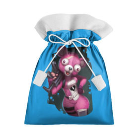 Подарочный 3D мешок с принтом Cuddle Team Leader в Курске, 100% полиэстер | Размер: 29*39 см | battle royale | cuddle | fortnite | leader | битва | королевская | ниндзя | розовый медведь | фортнайт