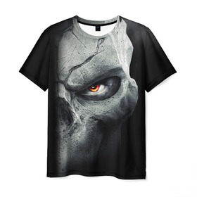 Мужская футболка 3D с принтом Darksiders II: Death Lives в Курске, 100% полиэфир | прямой крой, круглый вырез горловины, длина до линии бедер | ад | апокалипсис | война | тьма