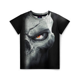 Детская футболка 3D с принтом Darksiders II: Death Lives в Курске, 100% гипоаллергенный полиэфир | прямой крой, круглый вырез горловины, длина до линии бедер, чуть спущенное плечо, ткань немного тянется | ад | апокалипсис | война | тьма