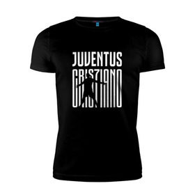 Мужская футболка премиум с принтом Juventus - Cristiano Ronaldo 7 в Курске, 92% хлопок, 8% лайкра | приталенный силуэт, круглый вырез ворота, длина до линии бедра, короткий рукав | 0x000000123 | cristiano ronaldo | juventus | криштиано роналдо | ювентус