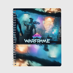 Тетрадь с принтом WARFRAME FORTUNA в Курске, 100% бумага | 48 листов, плотность листов — 60 г/м2, плотность картонной обложки — 250 г/м2. Листы скреплены сбоку удобной пружинной спиралью. Уголки страниц и обложки скругленные. Цвет линий — светло-серый
 | 2019 | fortuna | stalker | warframe | варфрейм | сталкер | тэнно