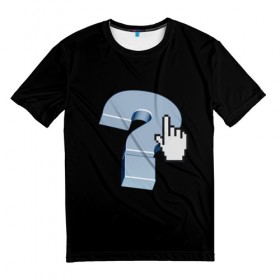 Мужская футболка 3D с принтом Знак вопроса в Курске, 100% полиэфир | прямой крой, круглый вырез горловины, длина до линии бедер | вопрос | знаки | компьютер | символы