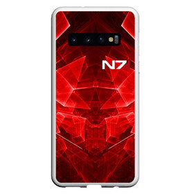 Чехол для Samsung Galaxy S10 с принтом MASS EFFECT N7 в Курске, Силикон | Область печати: задняя сторона чехла, без боковых панелей | n7 | альянс | броня | костюм | масс эффект | н7