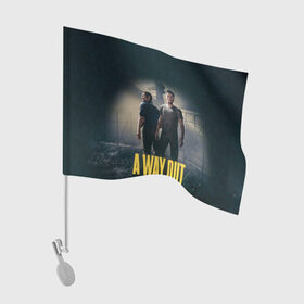 Флаг для автомобиля с принтом A WAY OUT в Курске, 100% полиэстер | Размер: 30*21 см | 