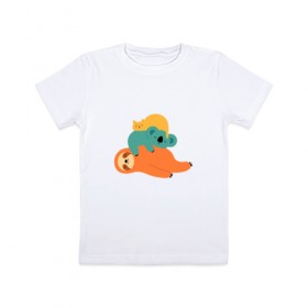 Детская футболка хлопок с принтом Лень в Курске, 100% хлопок | круглый вырез горловины, полуприлегающий силуэт, длина до линии бедер | Тематика изображения на принте: животные | коала | кот | ленивец | отдых | сон