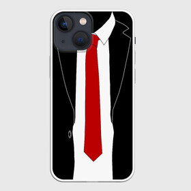 Чехол для iPhone 13 mini с принтом КОСТЮМ АГЕНТА 47 | AGENT 47 | HITMAN в Курске,  |  | Тематика изображения на принте: agent 47 | галстук | пиджак | хитман