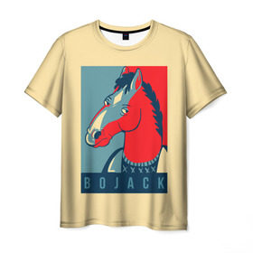 Мужская футболка 3D с принтом Конь БоДжек #2 в Курске, 100% полиэфир | прямой крой, круглый вырез горловины, длина до линии бедер | bojack | horesman | horseman | netflix | бо | боджек | ванда | джек | диана | конь | кэралин | лин | лошадь | нетфликс | пирс | сара | тод | тодд | чавез