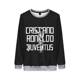 Женский свитшот 3D с принтом Cristiano Ronaldo. Juventus в Курске, 100% полиэстер с мягким внутренним слоем | круглый вырез горловины, мягкая резинка на манжетах и поясе, свободная посадка по фигуре | 7 | champion | cr7 | cristiano | footballer | forward | juventus | portugal | ronaldo | крис | криштиану | португалия | реал | рон | роналду | ронни | форвард | футболист | чемпион | ювентус