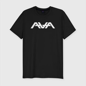 Мужская футболка премиум с принтом AVA в Курске, 92% хлопок, 8% лайкра | приталенный силуэт, круглый вырез ворота, длина до линии бедра, короткий рукав | angels and airwaves | ava | tom delonge | том делонг