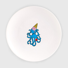 Тарелка с принтом Mark Blink 182 в Курске, фарфор | диаметр - 210 мм
диаметр для нанесения принта - 120 мм | mark hoppus | octopus | марк хоппус | осьминог