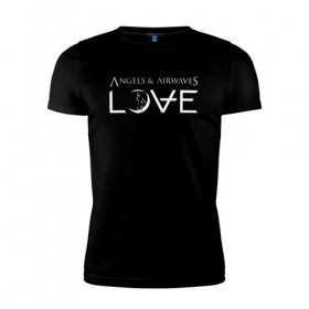 Мужская футболка премиум с принтом Love AVA в Курске, 92% хлопок, 8% лайкра | приталенный силуэт, круглый вырез ворота, длина до линии бедра, короткий рукав | angels and airwaves | ava | love | tom delonge | том делонг