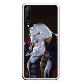 Чехол для Honor P30 с принтом Alucard (Castlevania) в Курске, Силикон | Область печати: задняя сторона чехла, без боковых панелей | Тематика изображения на принте: вампир | душа | манга | серебряная