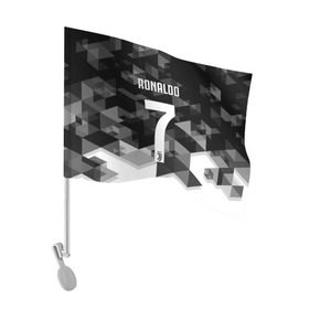 Флаг для автомобиля с принтом RONALDO JUVE SPORT в Курске, 100% полиэстер | Размер: 30*21 см | cr7 | fc | клуб | криштиану роналду | роналдо | фк | ювентус