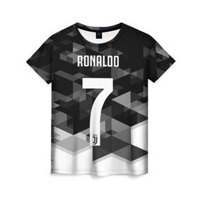 Женская футболка 3D с принтом RONALDO JUVE SPORT в Курске, 100% полиэфир ( синтетическое хлопкоподобное полотно) | прямой крой, круглый вырез горловины, длина до линии бедер | cr7 | fc | клуб | криштиану роналду | роналдо | фк | ювентус
