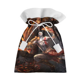 Подарочный 3D мешок с принтом God of War в Курске, 100% полиэстер | Размер: 29*39 см | Тематика изображения на принте: 