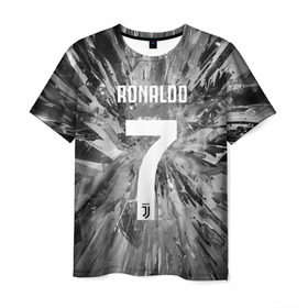 Мужская футболка 3D с принтом RONALDO JUVE SPORT в Курске, 100% полиэфир | прямой крой, круглый вырез горловины, длина до линии бедер | cr7 | fc | клуб | криштиану роналду | роналдо | фк | ювентус