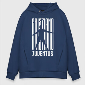 Мужское худи Oversize хлопок с принтом RONALDO JUVE SPORT в Курске, френч-терри — 70% хлопок, 30% полиэстер. Мягкий теплый начес внутри —100% хлопок | боковые карманы, эластичные манжеты и нижняя кромка, капюшон на магнитной кнопке | cr7 | fc | клуб | криштиану роналду | роналдо | фк | ювентус