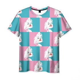 Мужская футболка 3D с принтом Marilyn Monroe в Курске, 100% полиэфир | прямой крой, круглый вырез горловины, длина до линии бедер | marilyn monroe | pop art | мэрилин монро | поп арт
